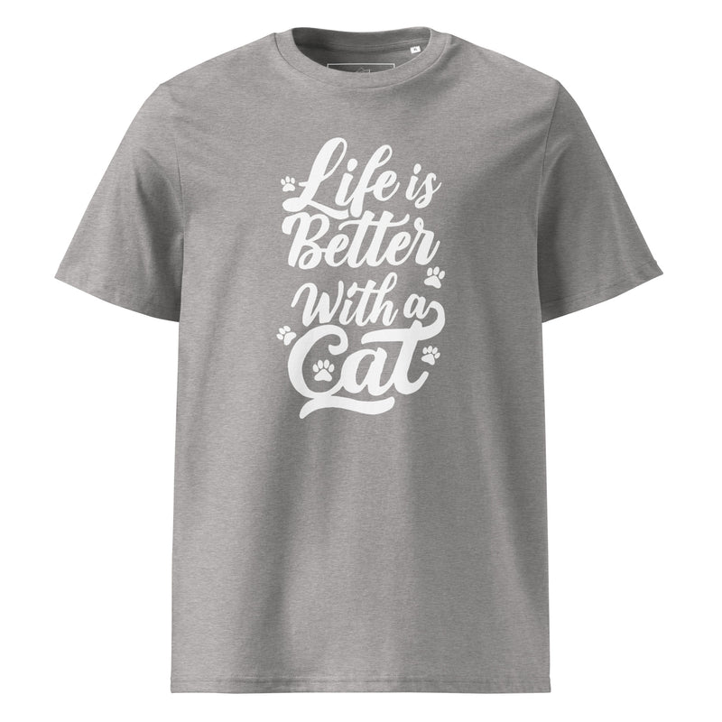 Life is Better with a Cat Unisex Organic Cotton T-Shirt