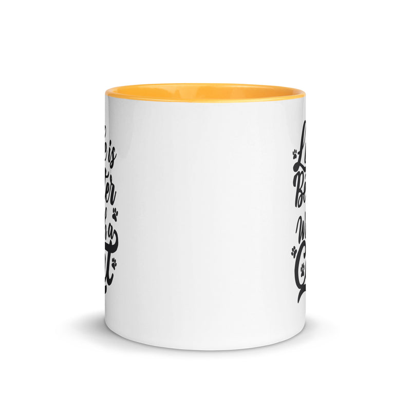 Life is Better with a Cat Colorful Ceramic Mug
