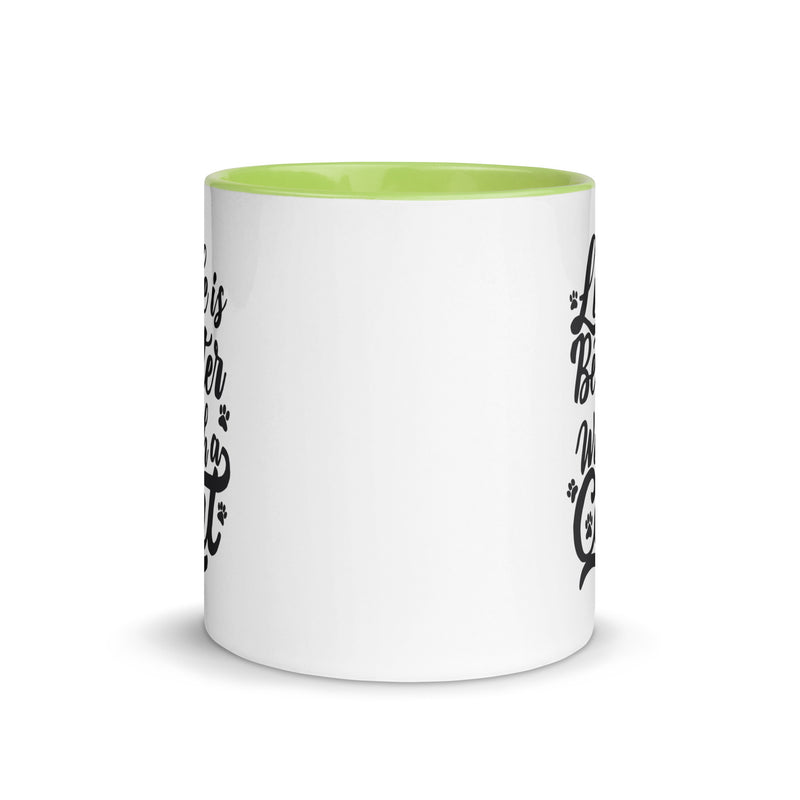 Life is Better with a Cat Colorful Ceramic Mug