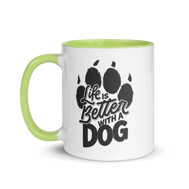 Life is Better with a Dog Colorful Ceramic Mug