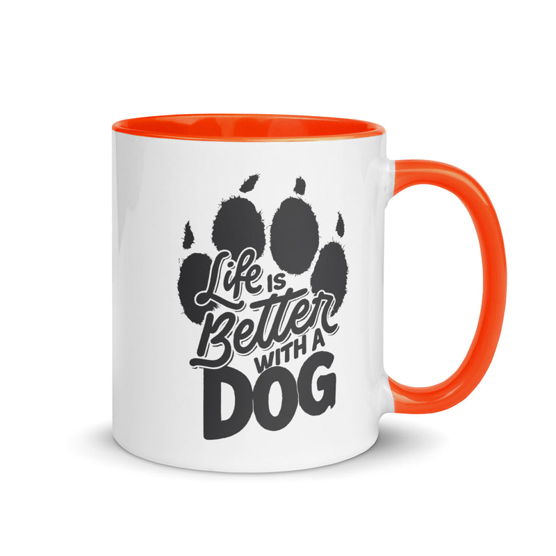 Life is Better with a Dog Colorful Ceramic Mug