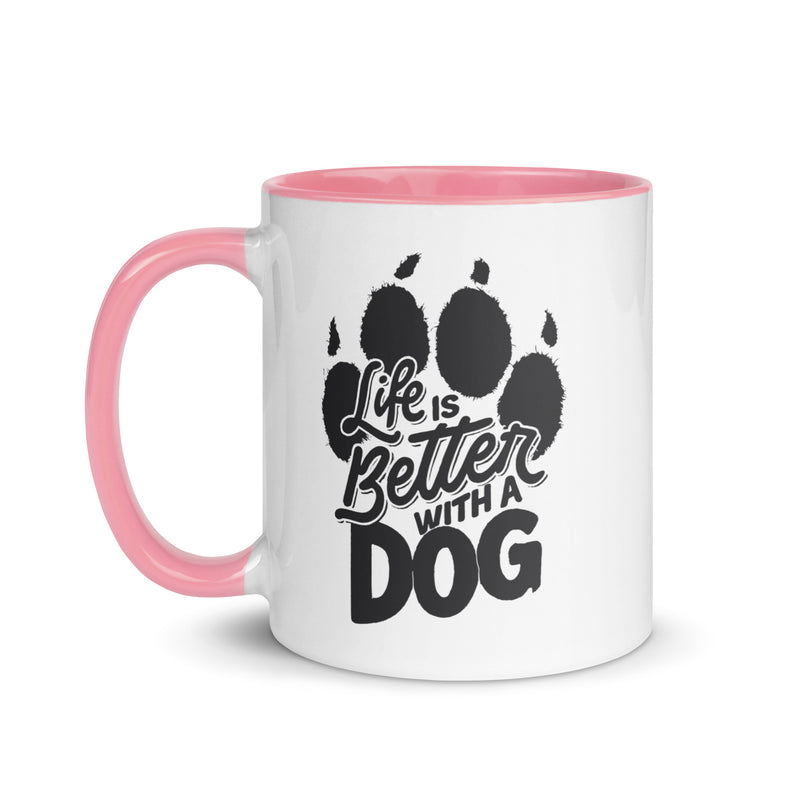 Life is Better with a Dog Colorful Ceramic Mug