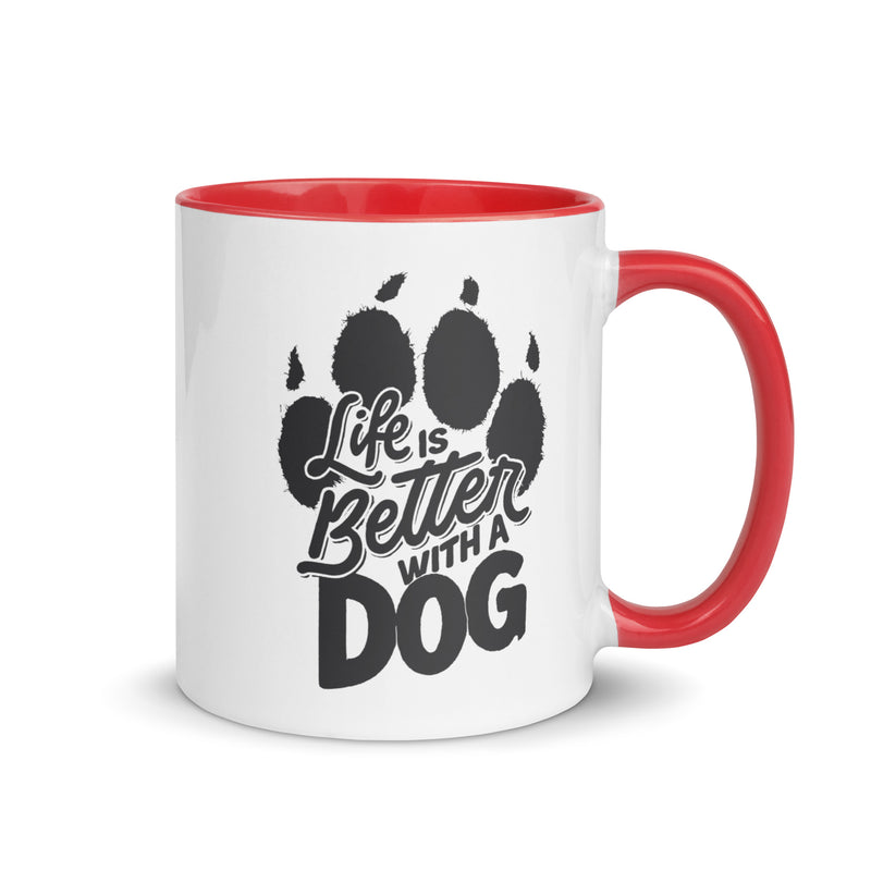 Life is Better with a Dog Colorful Ceramic Mug