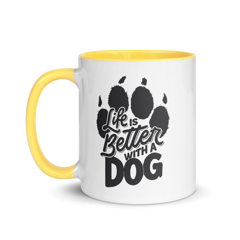 Life is Better with a Dog Colorful Ceramic Mug