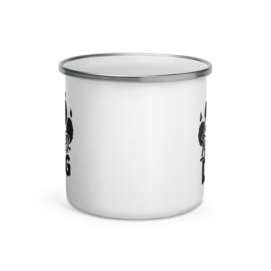 Life is Better with a Dog White Enamel Mug