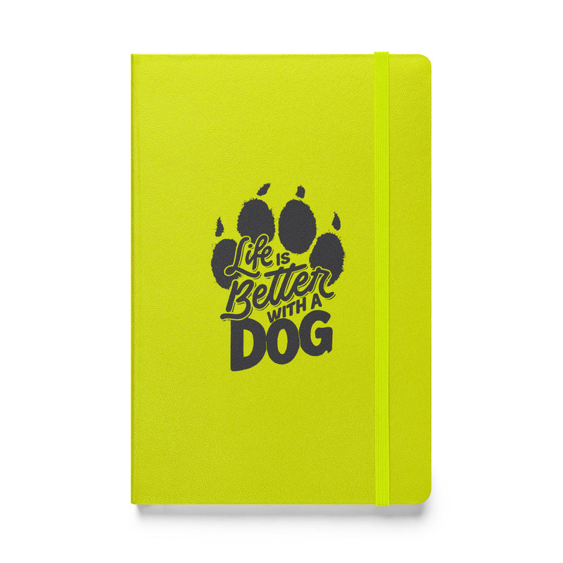 Life is Better with a Dog (Grey) Hardcover Notebook