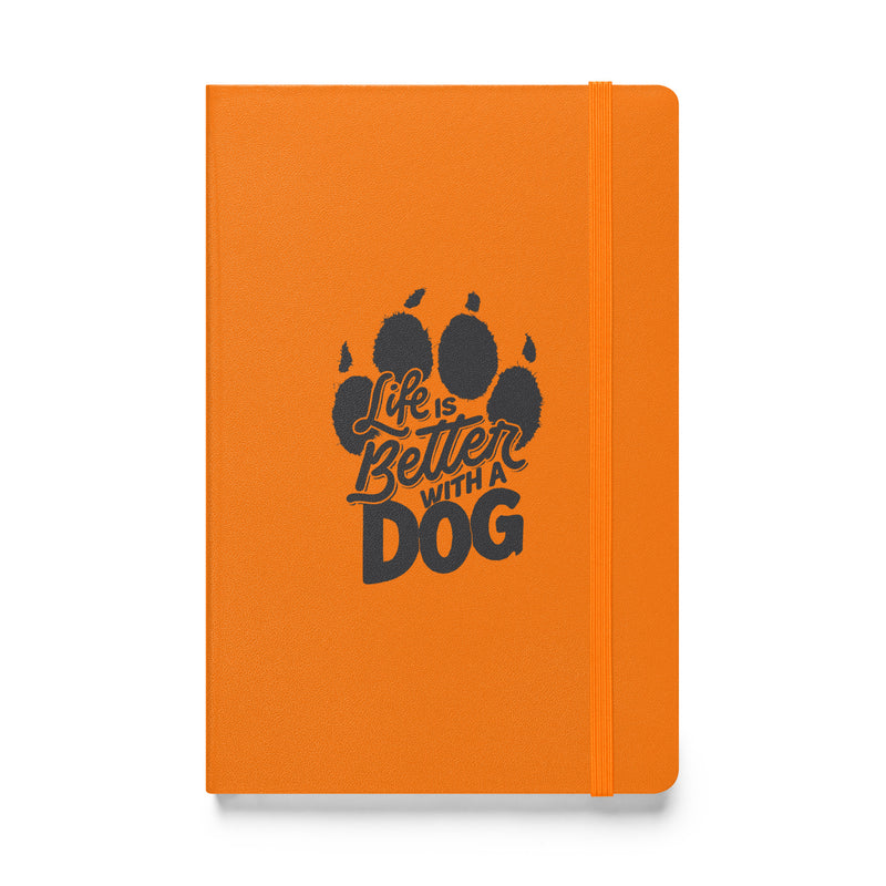 Life is Better with a Dog (Grey) Hardcover Notebook