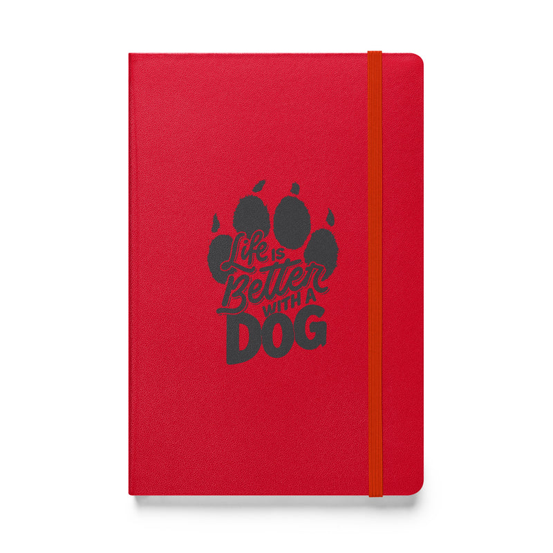 Life is Better with a Dog (Grey) Hardcover Notebook