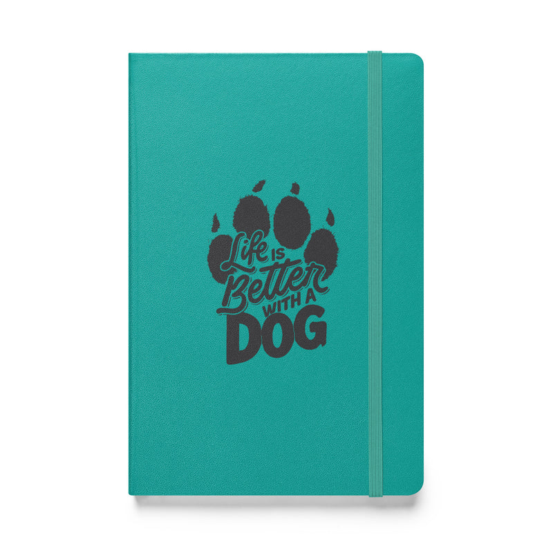 Life is Better with a Dog (Grey) Hardcover Notebook