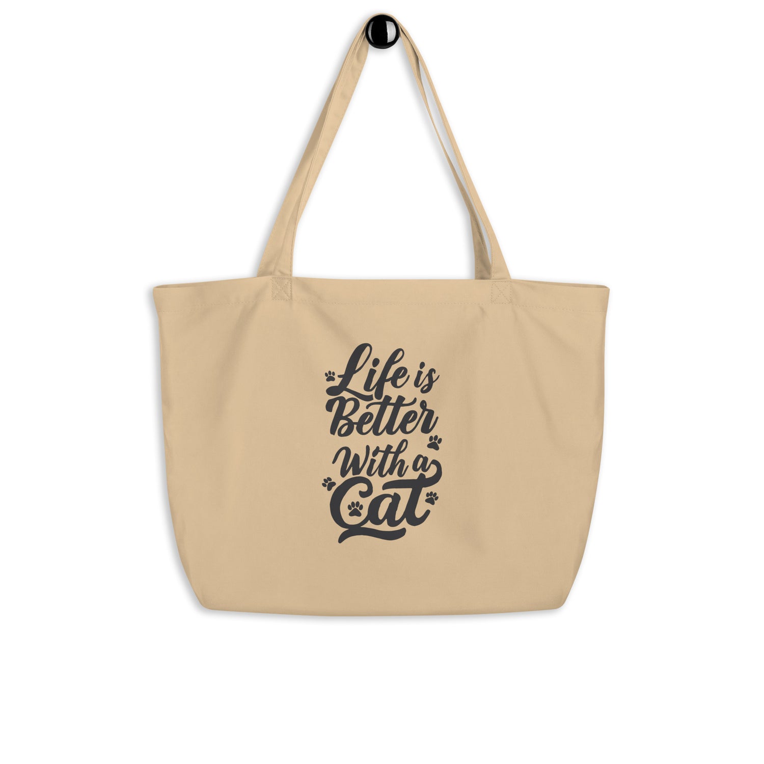 Life is Better with a Cat Large Tote Bag