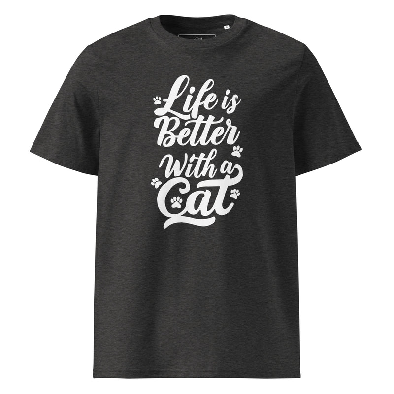 Life is Better with a Cat Unisex Organic Cotton T-Shirt