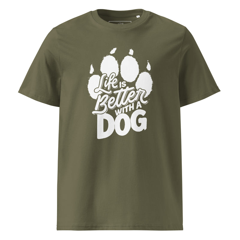 Life is Better with a Dog Unisex Organic Cotton T-Shirt