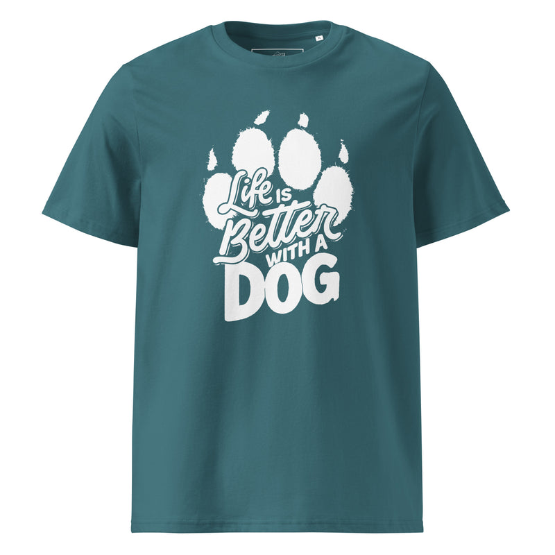 Life is Better with a Dog Unisex Organic Cotton T-Shirt