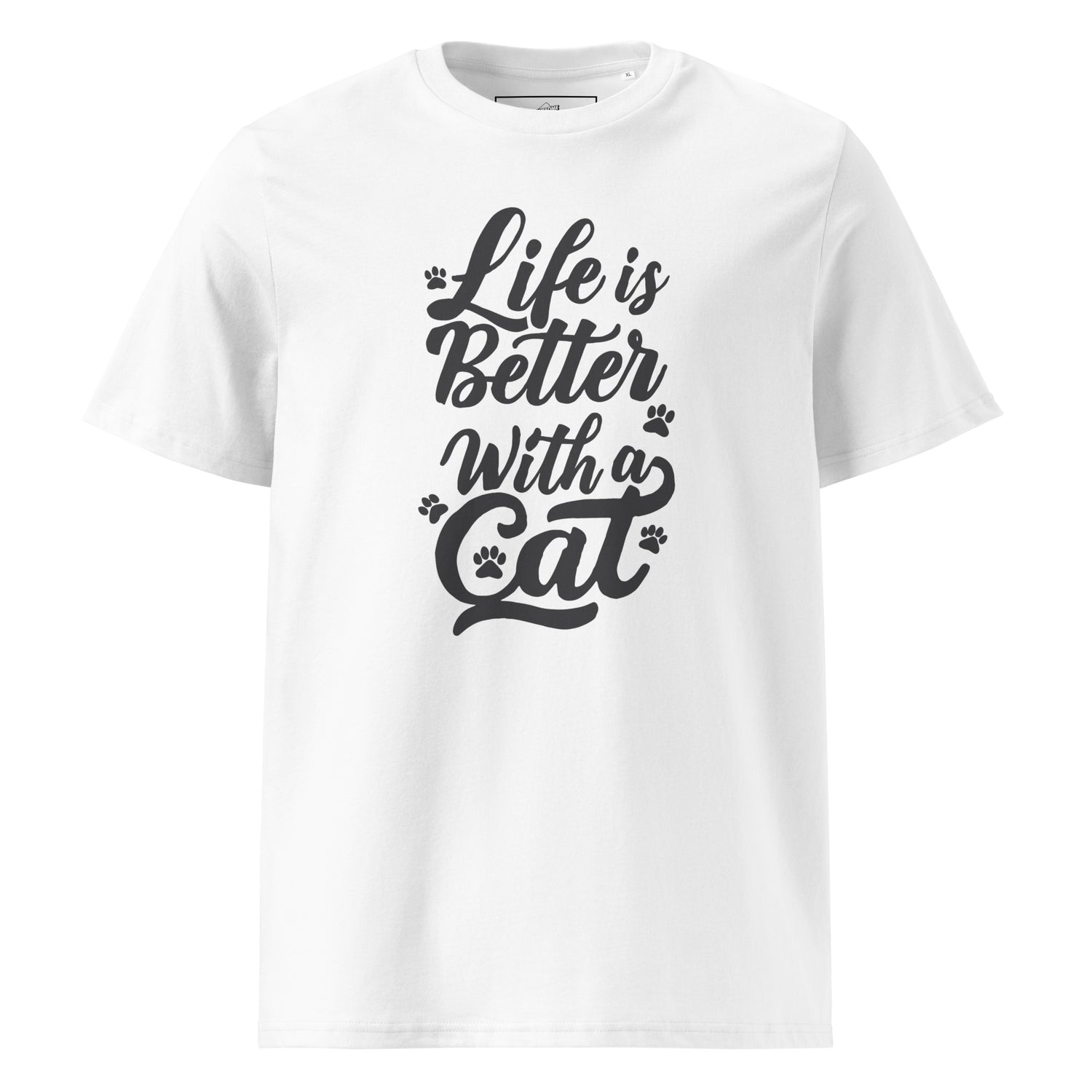 Life is Better with a Cat Unisex Organic Cotton T-Shirt