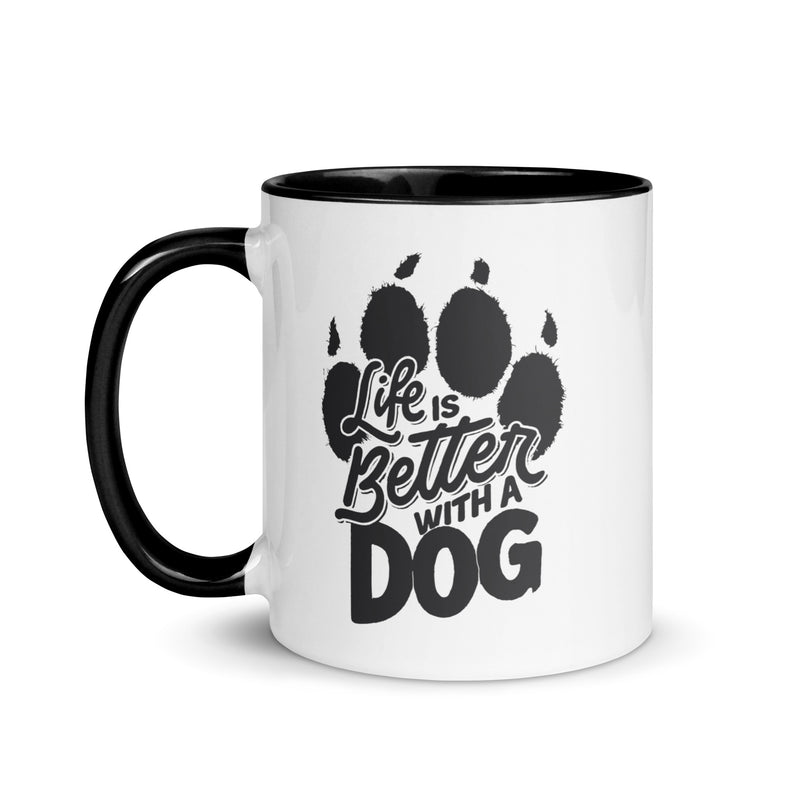 Life is Better with a Dog Colorful Ceramic Mug