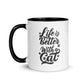 Life is Better with a Cat Colorful Ceramic Mug