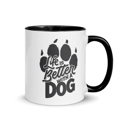 Life is Better with a Dog Colorful Ceramic Mug