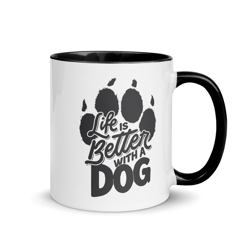 Life is Better with a Dog Colorful Ceramic Mug