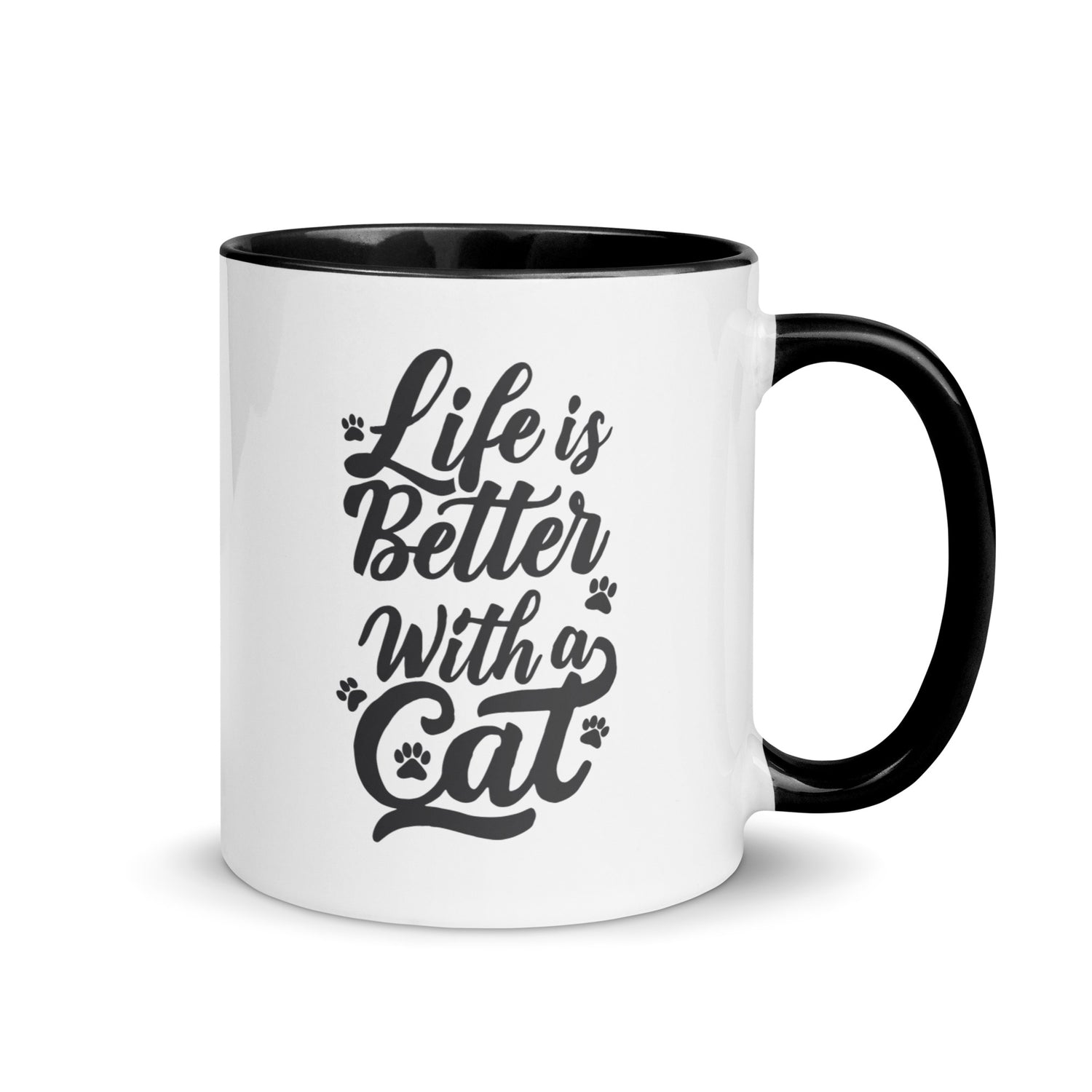 Life is Better with a Cat Colorful Ceramic Mug