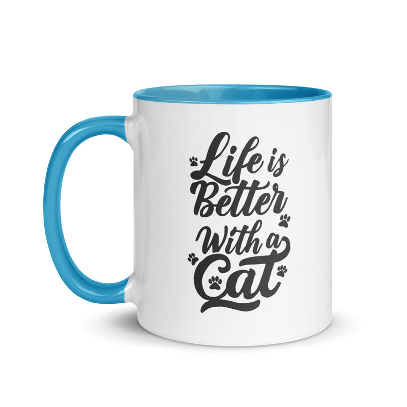 Life is Better with a Cat Colorful Ceramic Mug