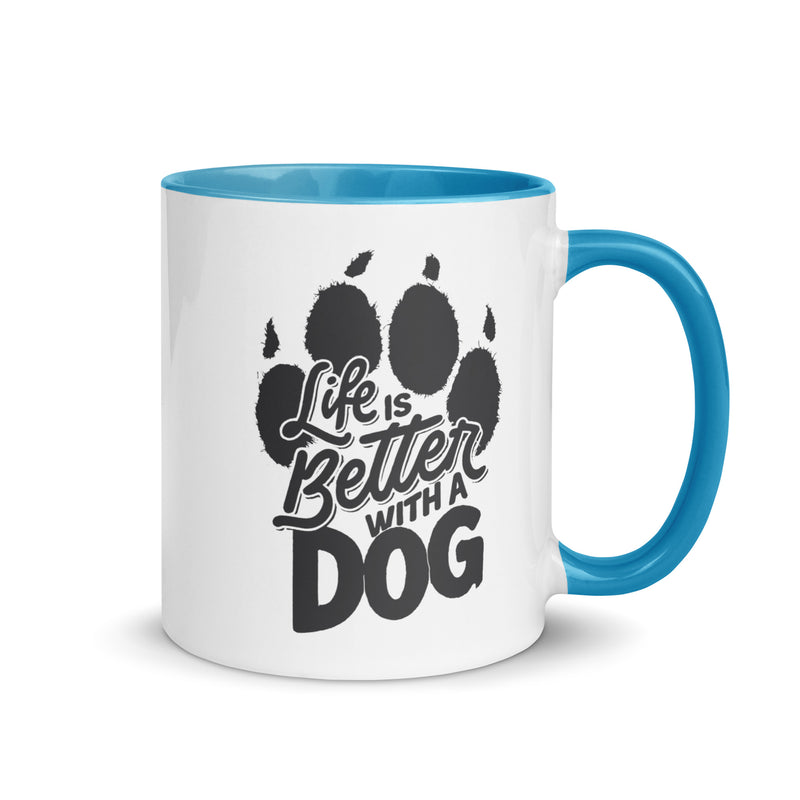 Life is Better with a Dog Colorful Ceramic Mug