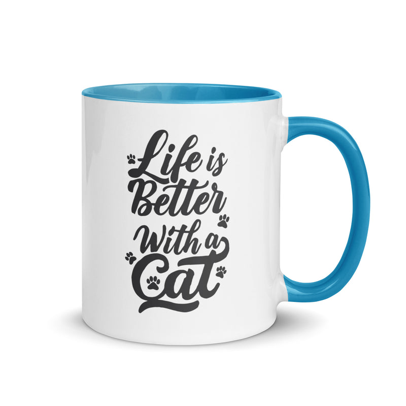 Life is Better with a Cat Colorful Ceramic Mug