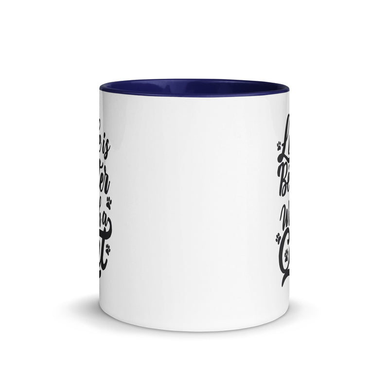 Life is Better with a Cat Colorful Ceramic Mug