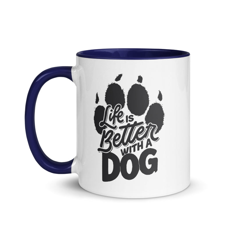 Life is Better with a Dog Colorful Ceramic Mug
