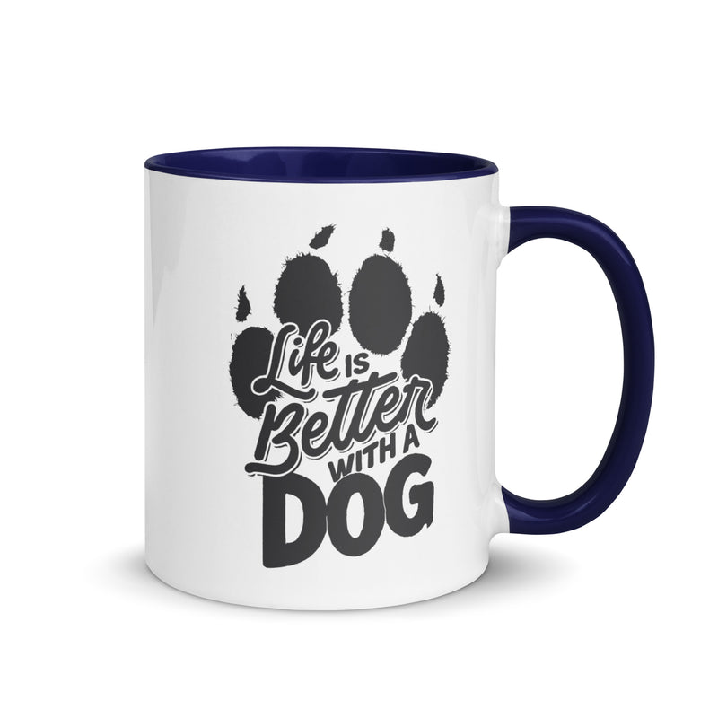 Life is Better with a Dog Colorful Ceramic Mug