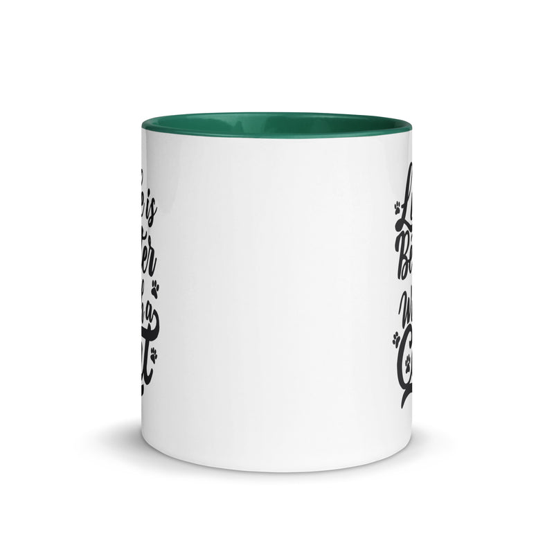 Life is Better with a Cat Colorful Ceramic Mug