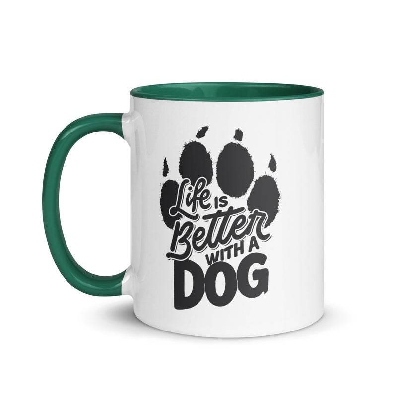 Life is Better with a Dog Colorful Ceramic Mug