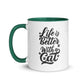 Life is Better with a Cat Colorful Ceramic Mug