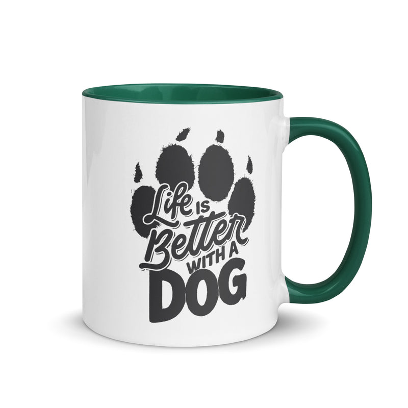 Life is Better with a Dog Colorful Ceramic Mug