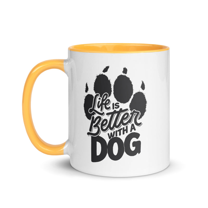 Life is Better with a Dog Colorful Ceramic Mug