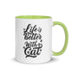 Life is Better with a Cat Colorful Ceramic Mug