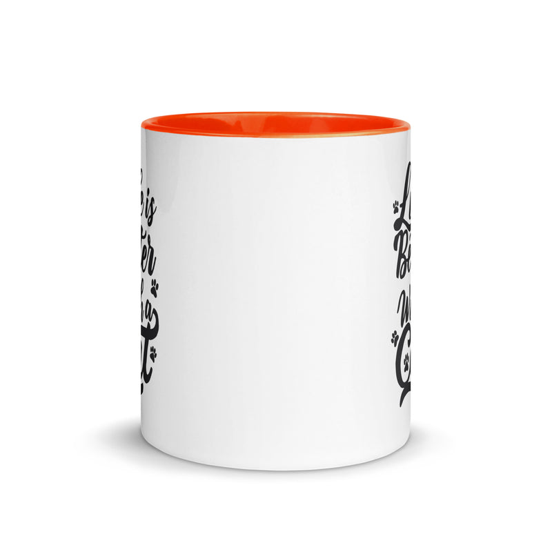 Life is Better with a Cat Colorful Ceramic Mug