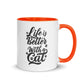 Life is Better with a Cat Colorful Ceramic Mug