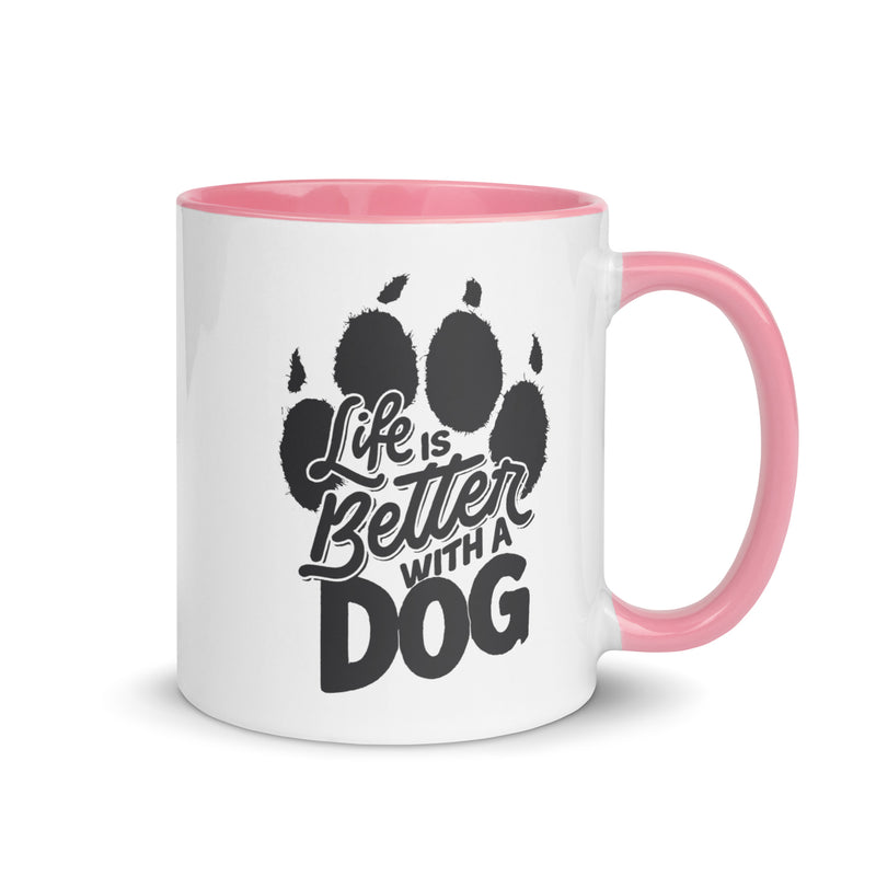 Life is Better with a Dog Colorful Ceramic Mug