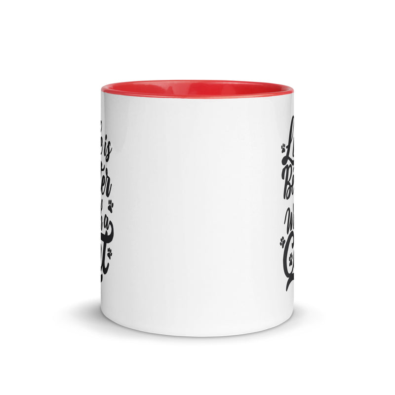Life is Better with a Cat Colorful Ceramic Mug