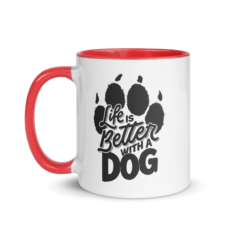 Life is Better with a Dog Colorful Ceramic Mug