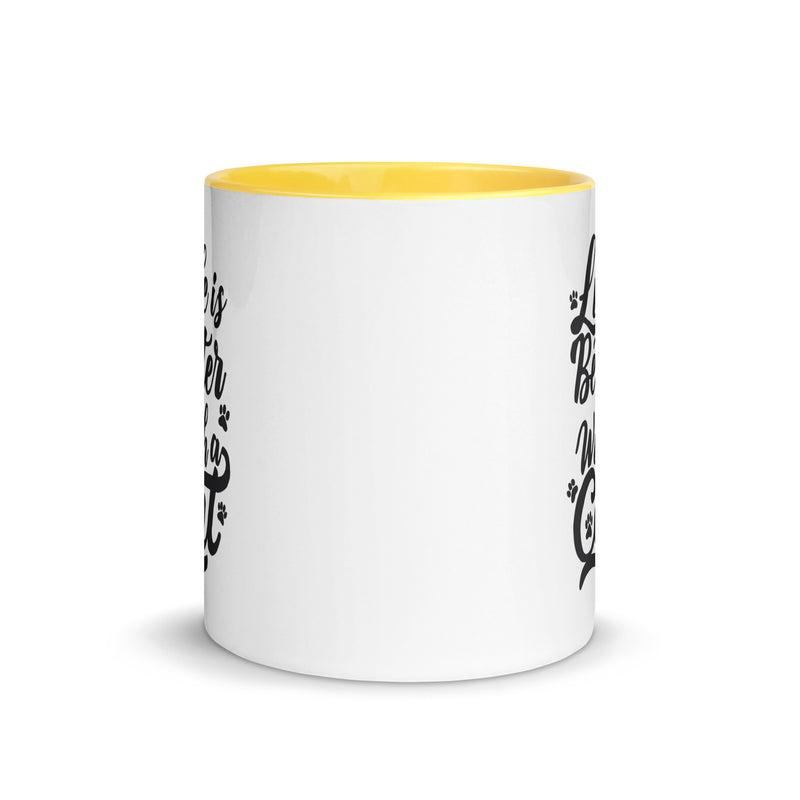 Life is Better with a Cat Colorful Ceramic Mug