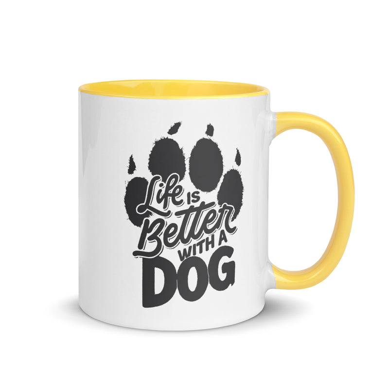 Life is Better with a Dog Colorful Ceramic Mug
