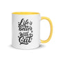 Life is Better with a Cat Colorful Ceramic Mug